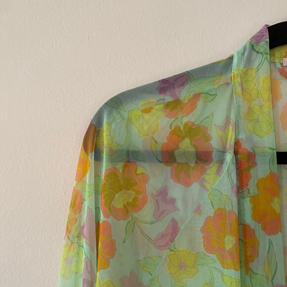 Savage X Fenty Women's size Medium / Large Floral Free Spirit Full-Length Robe - Picture 5 of 11